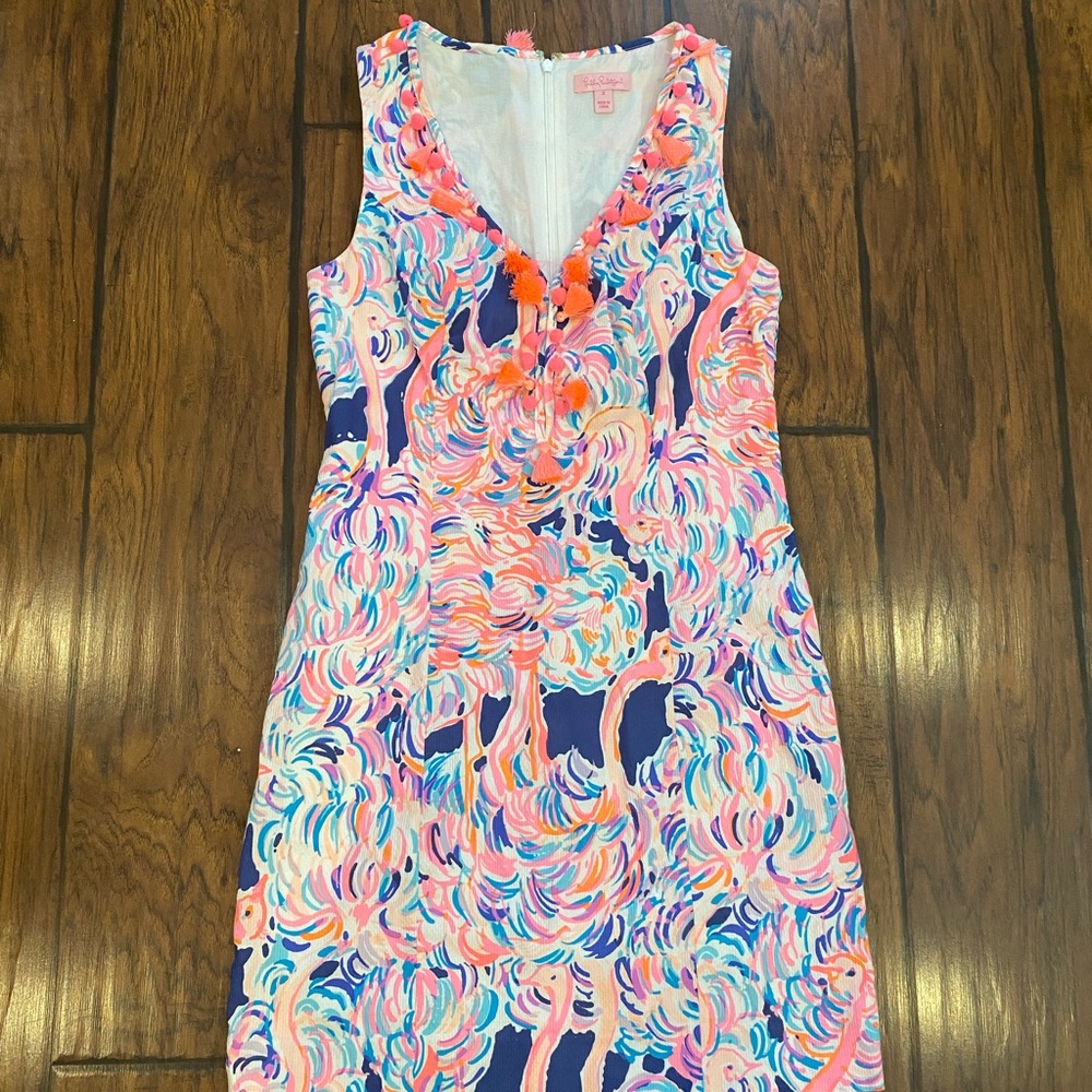 Lilly Pulitzer Shift Dress With Tassel Neckline - Picture 5 of 12